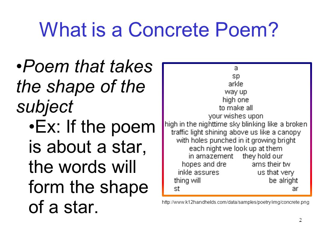 What is a Concrete Poem.