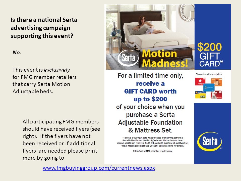 Is there a national Serta advertising campaign supporting this event.