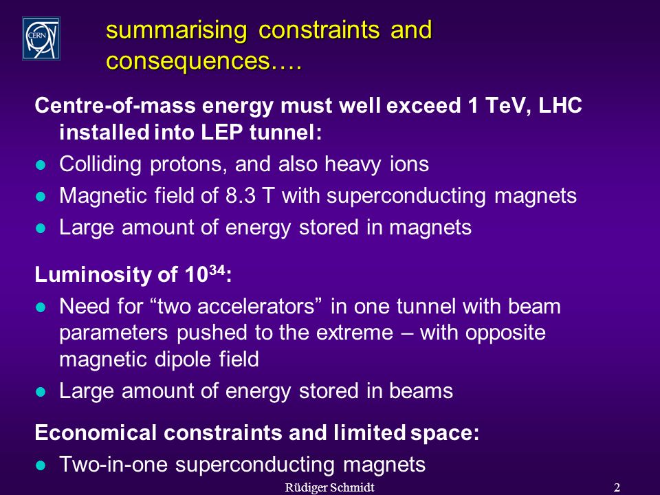 Rüdiger Schmidt2 summarising constraints and consequences….