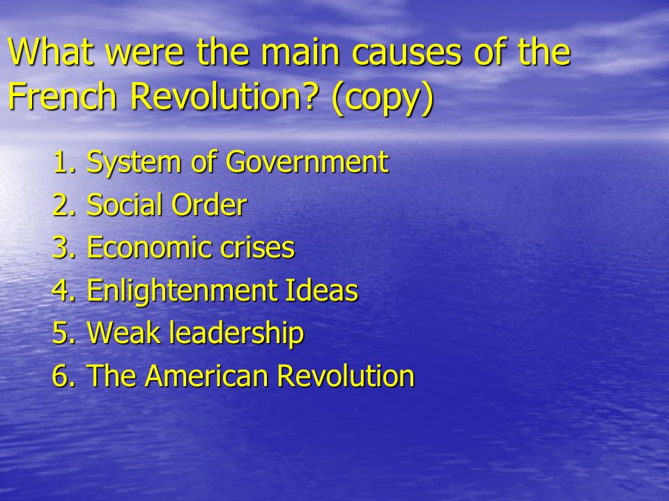 5 causes of the french revolution
