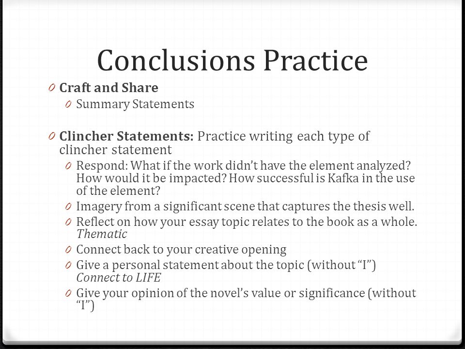 How to write a conclusion for a ap essay