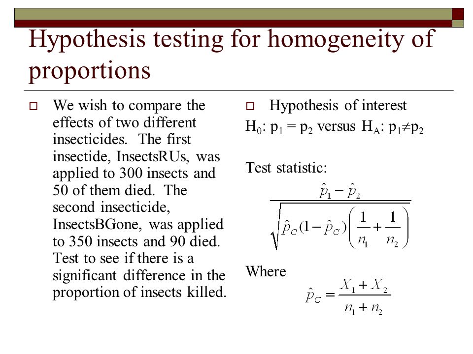Testing hypothesis with two proportions and Chi-square testing. - ppt  download