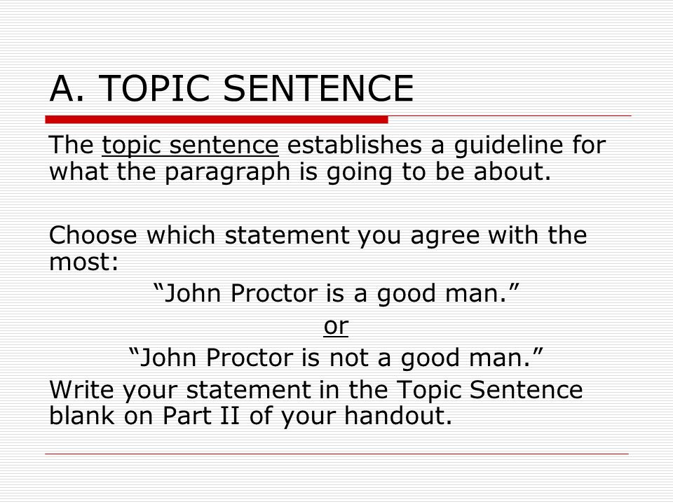 analytical topic sentence