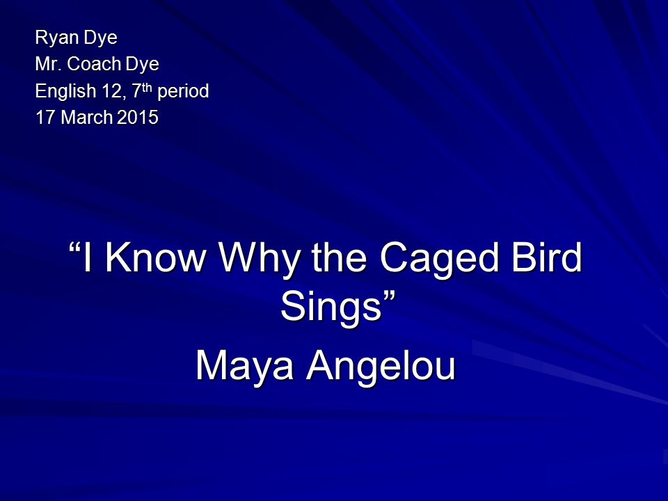 i know why the caged bird sings citation