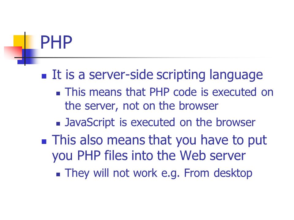 PHP Teppo Räisänen LIIKE/OAMK PHP PHP is a programming language for ...