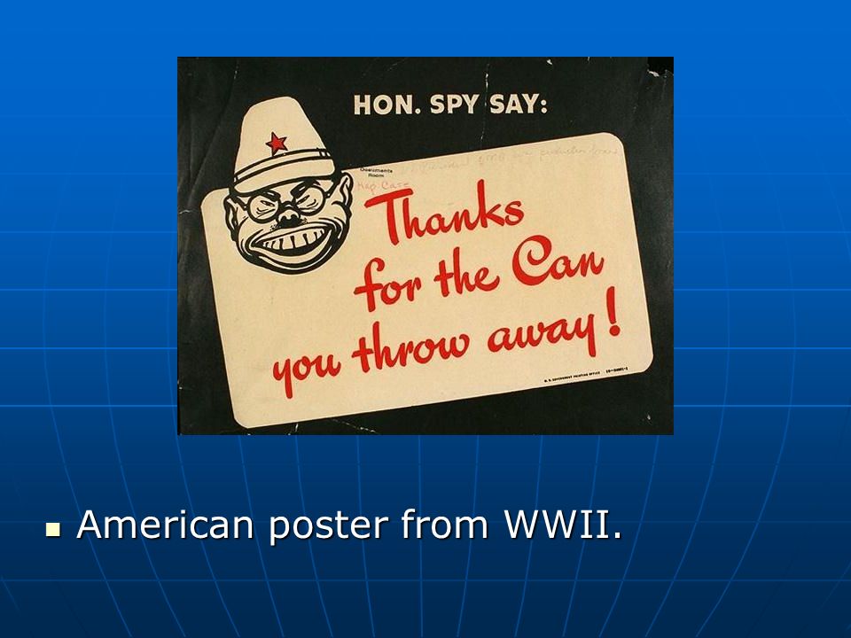 American poster from WWII. American poster from WWII.