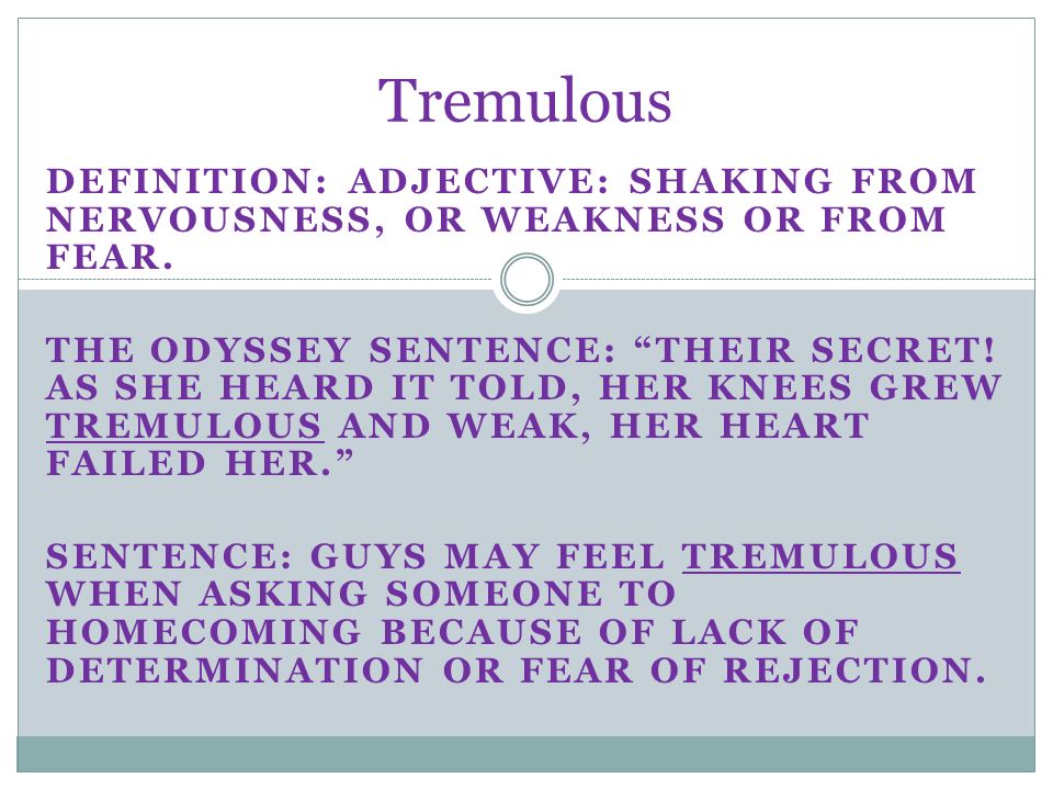 Tremulous meaning