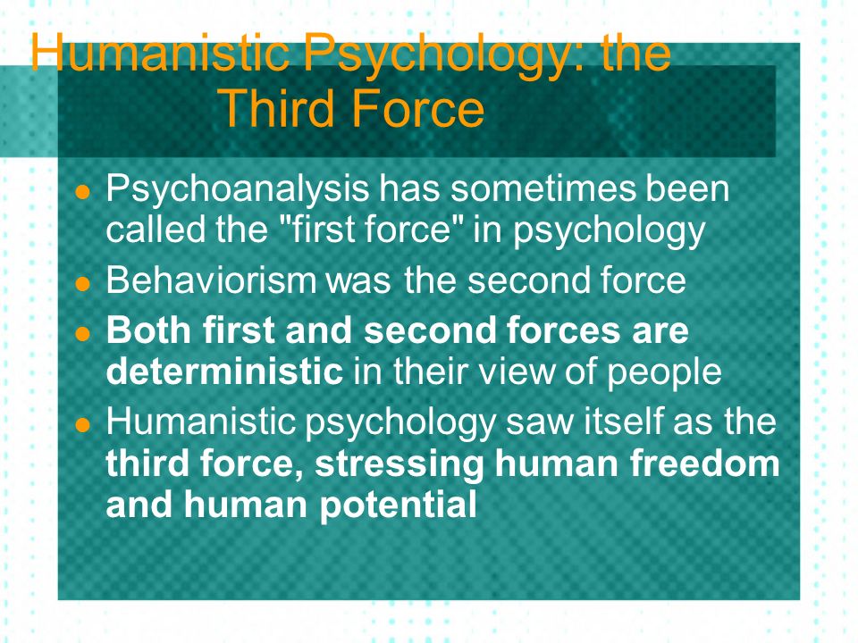what is the third force in psychology