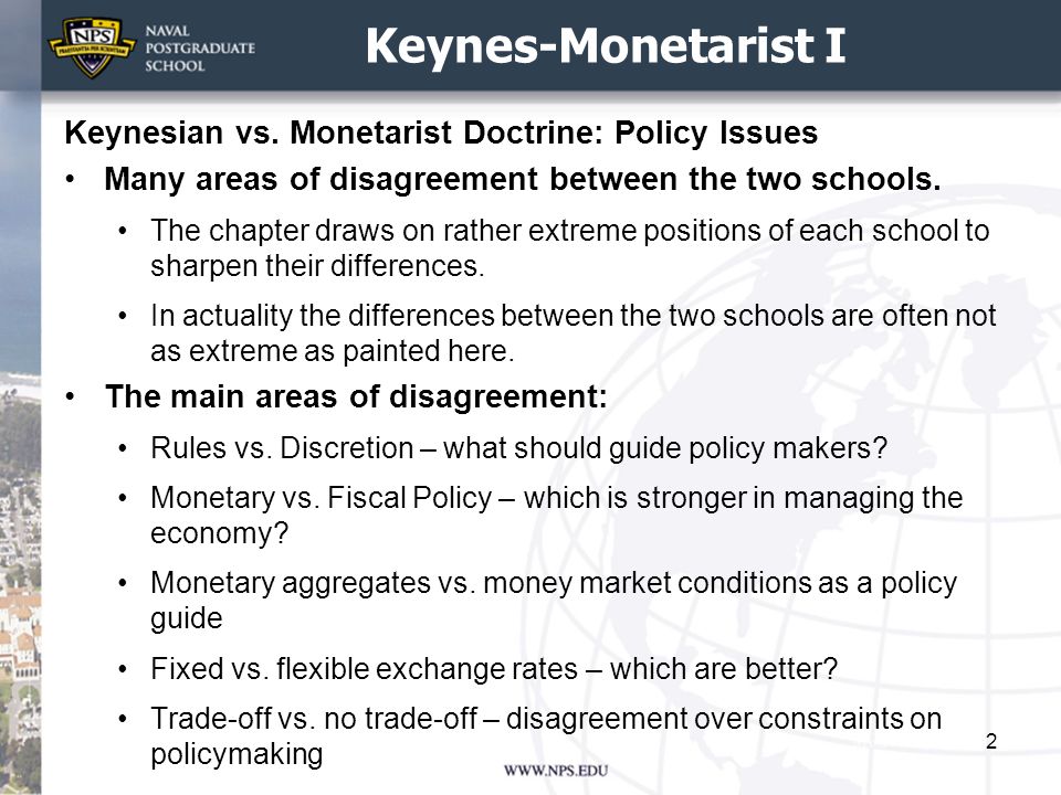 classical vs keynesian vs monetarist