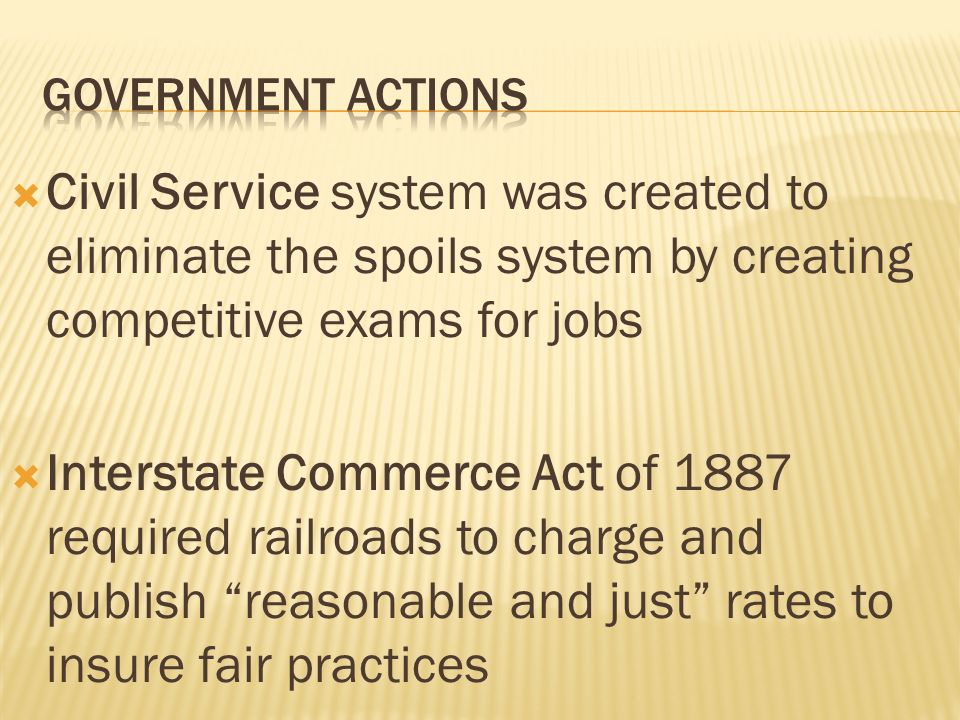 the interstate commerce act of 1887 required