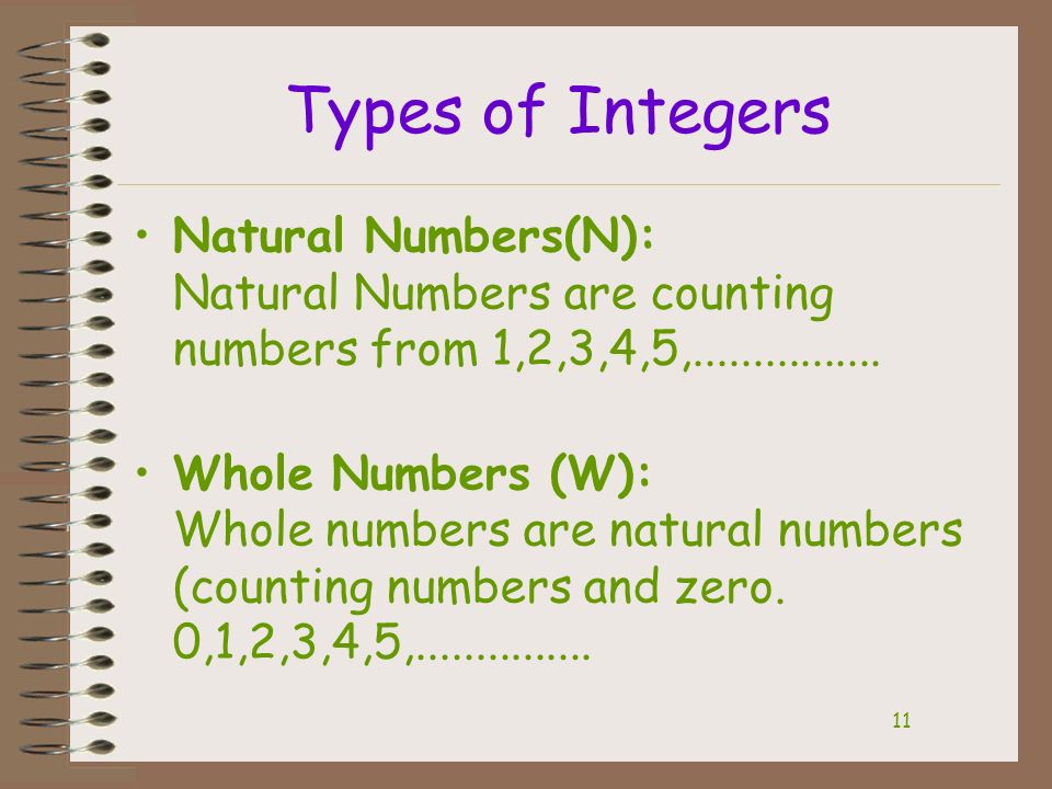 10 Integers Integers are rational numbers because they can be written as fraction with 1 as the denominator.
