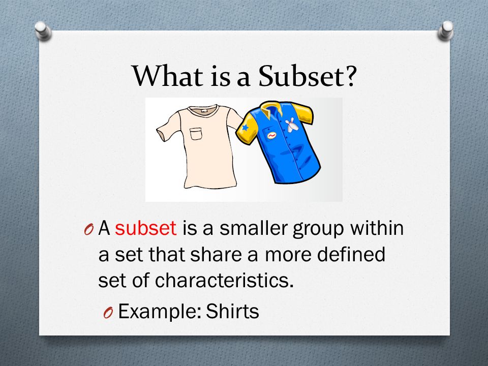 What is a Subset.