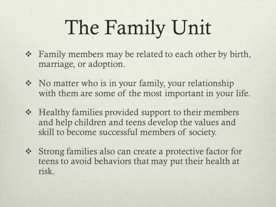 importance of having a good family relationship