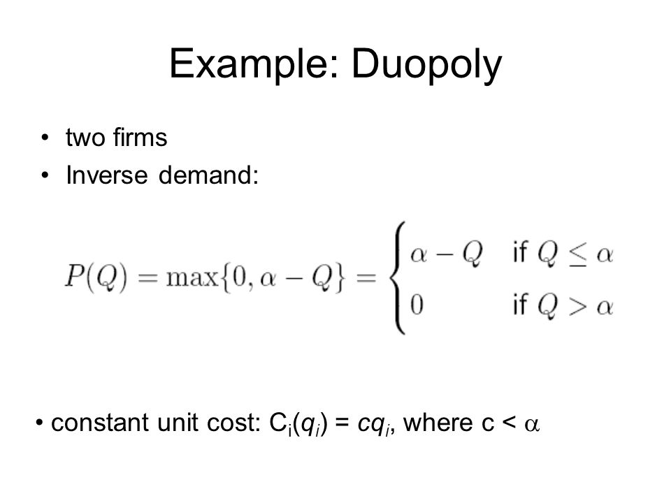 cournot duopoly example