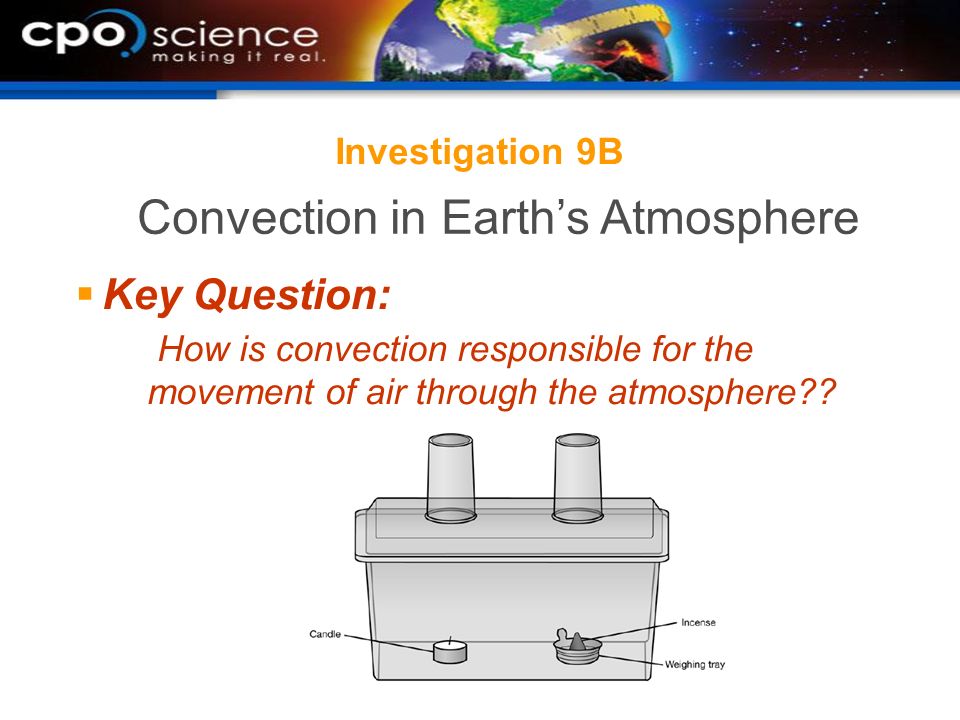 Investigation 9B  Key Question: How is convection responsible for the movement of air through the atmosphere .