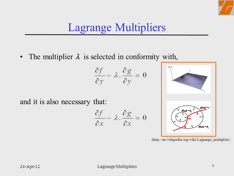 Lagrange multiplier - Wikipedia