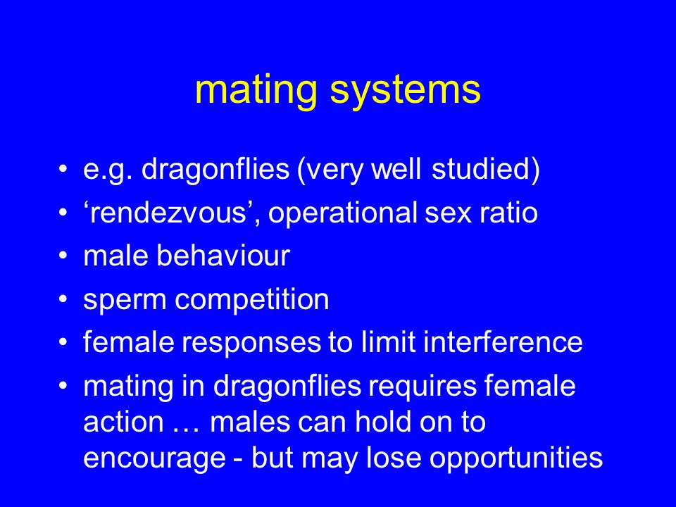 mating systems e.g.