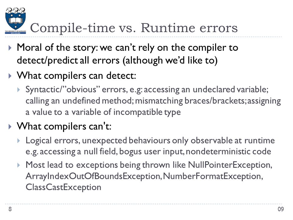 Compile-time vs.