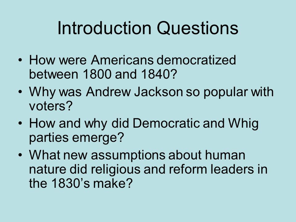 Democratic policies religious revival and reform chapter ppt download