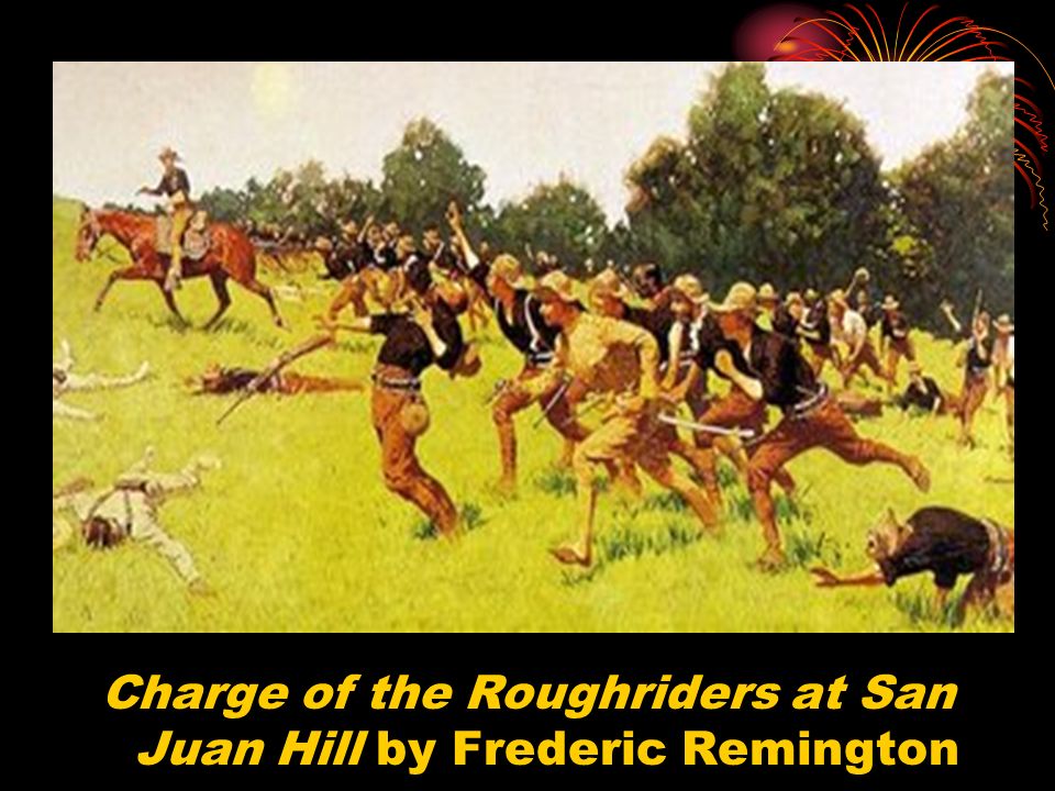 Charge of the Roughriders at San Juan Hill by Frederic Remington