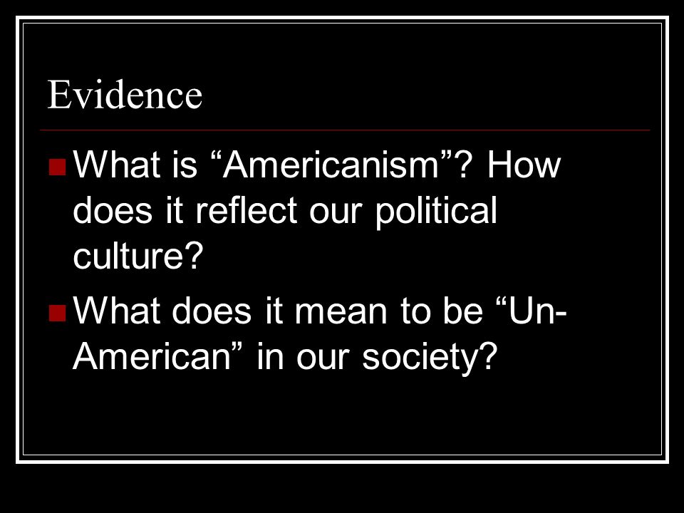 what does americanism mean