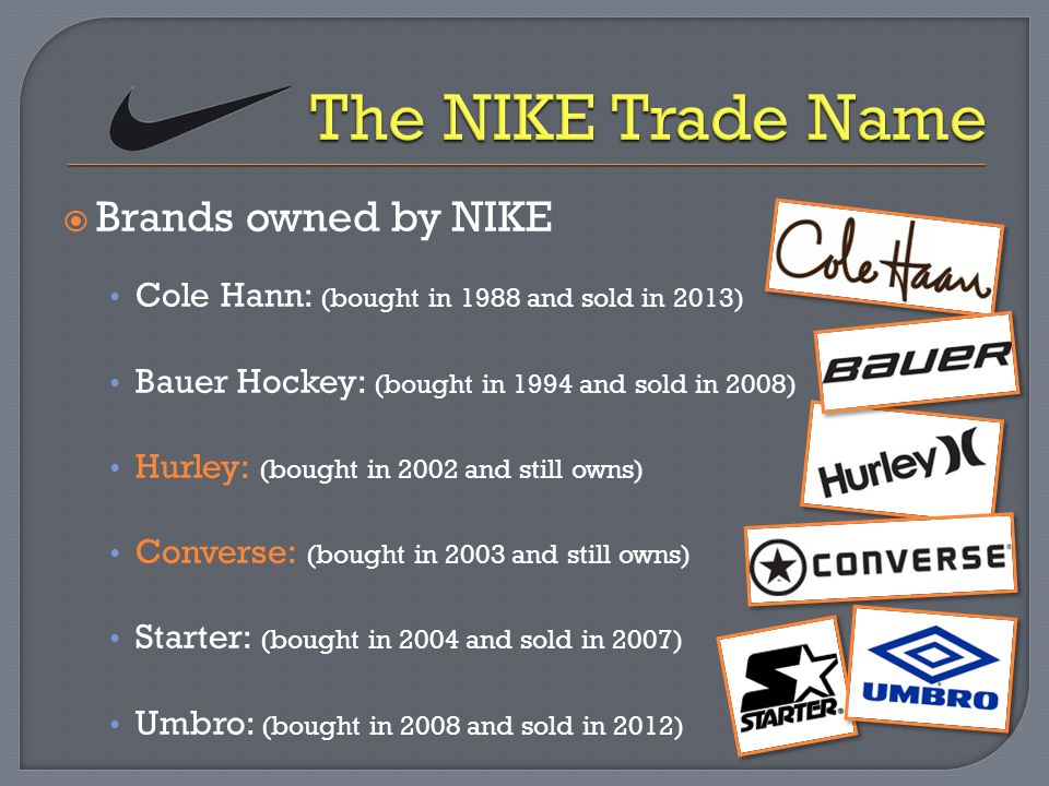 does nike own converse and hurley