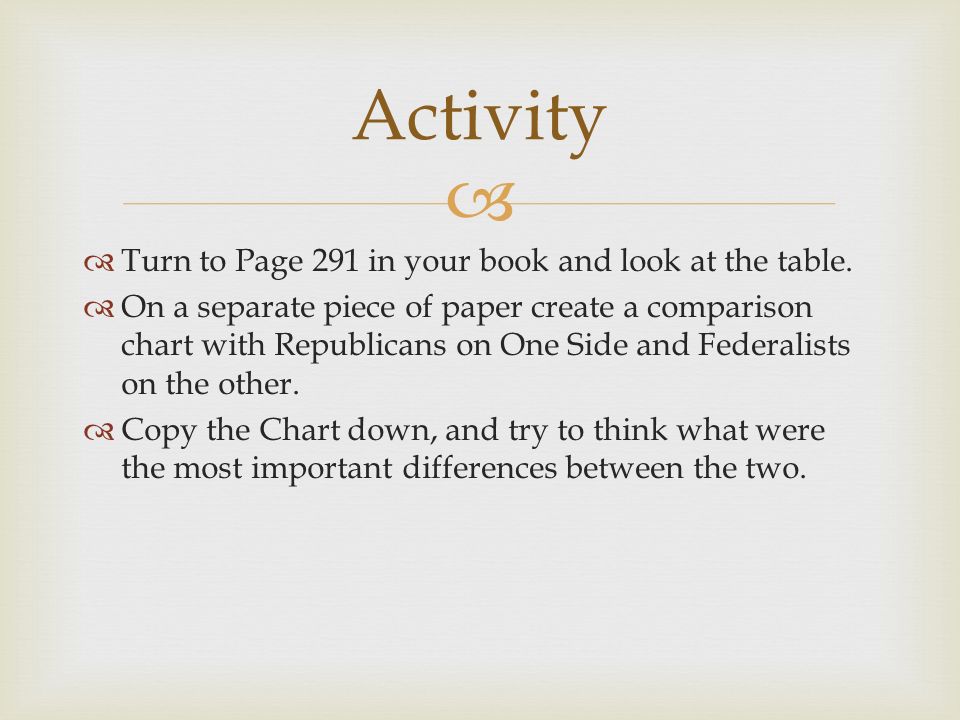   Turn to Page 291 in your book and look at the table.