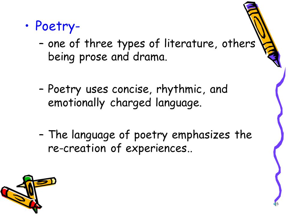Elements of Poetry Elements of Poetry