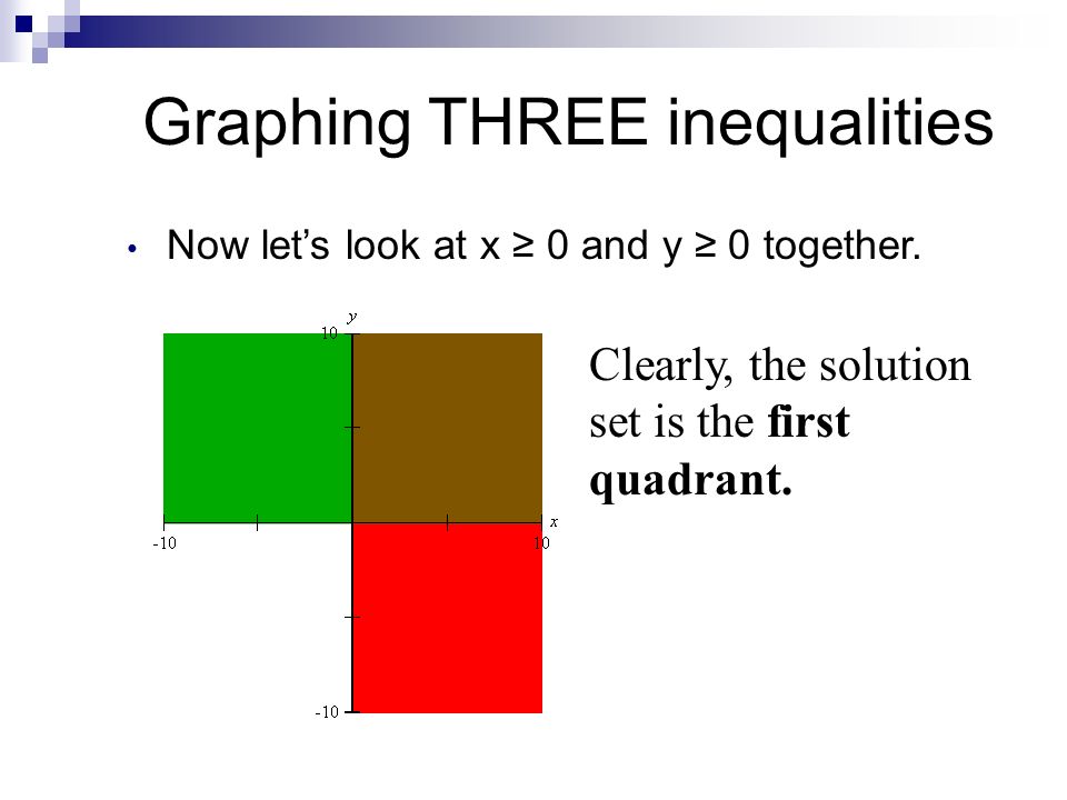 What about THREE inequalities.
