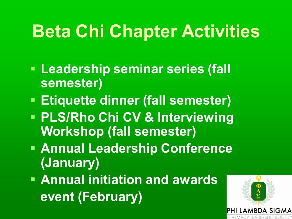 Rho Chi Society Beta Delta Chapter