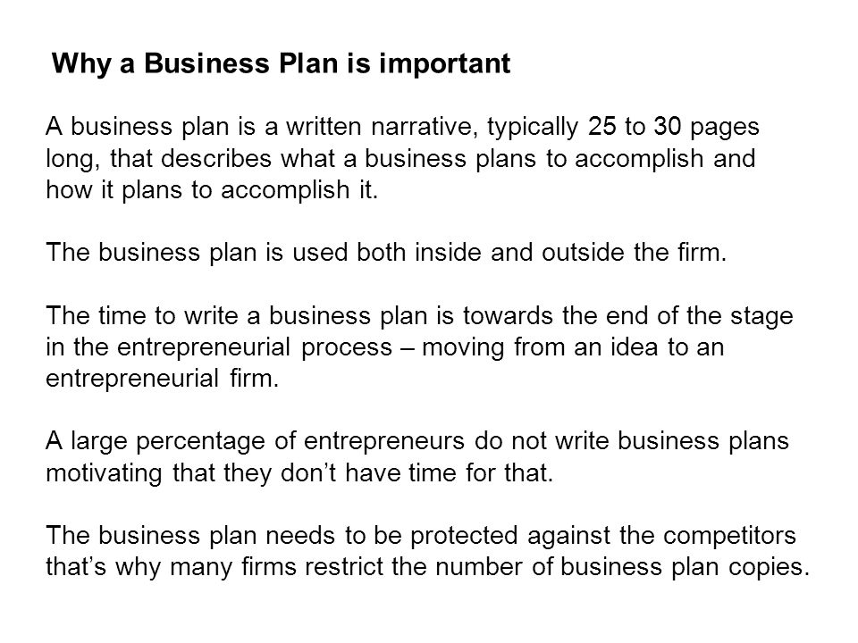 writing business plans
