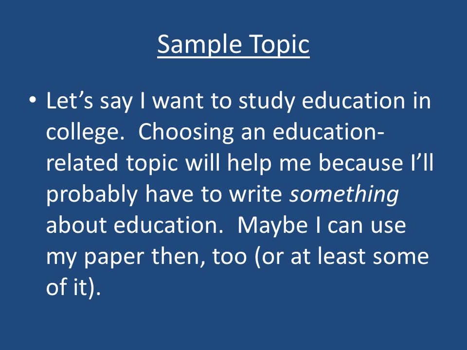 research paper topics education