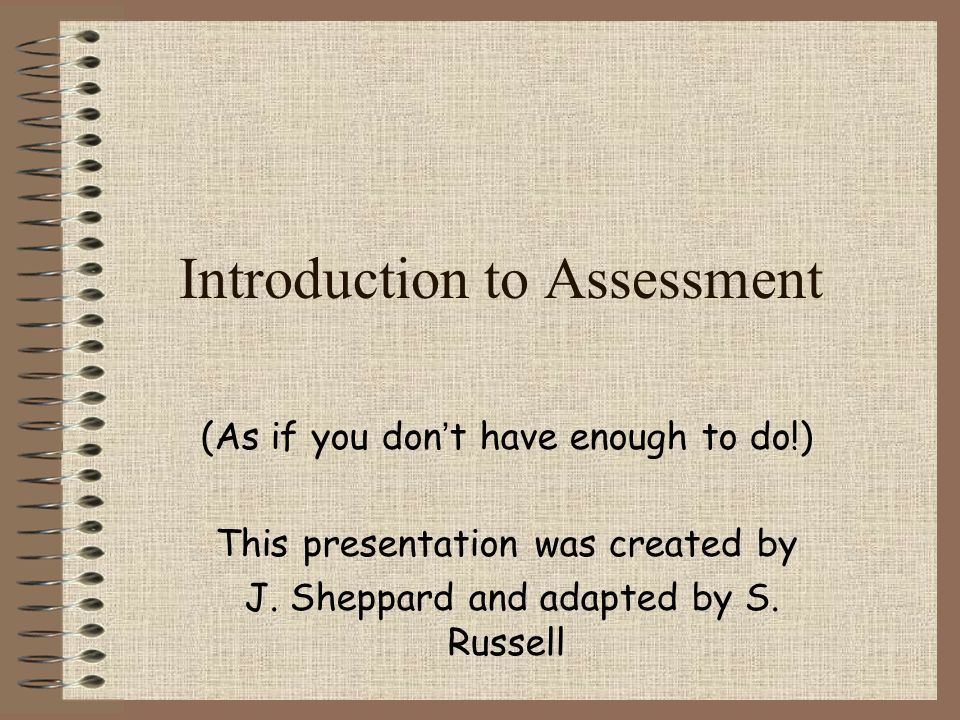 (As if you don’t have enough to do!) This presentation was created by J.
