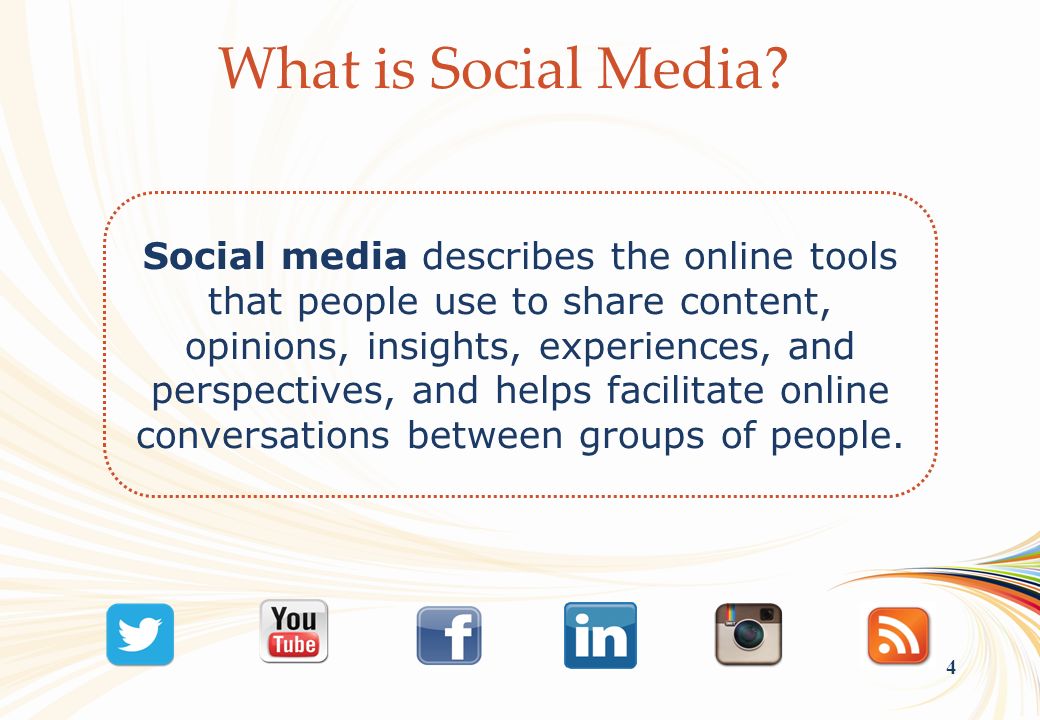 OCLC Online Computer Library Center 4 What is Social Media.