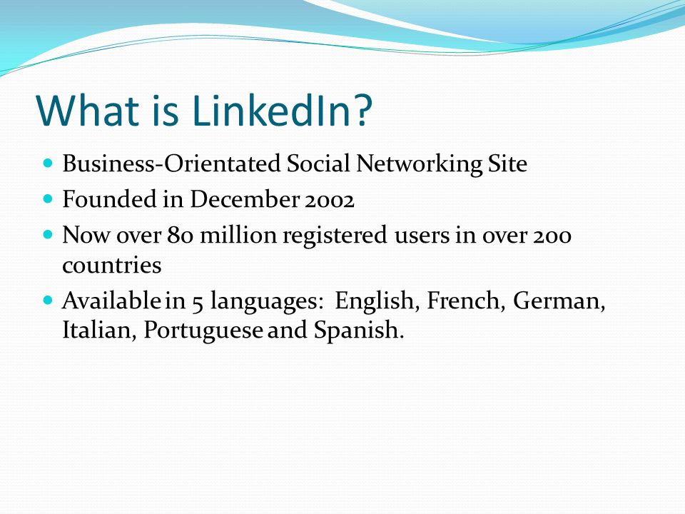What is LinkedIn.