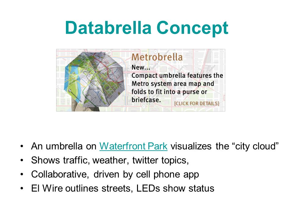 Databrella Project A Proposal For Wireless Public Art In Portland 3 Databrella