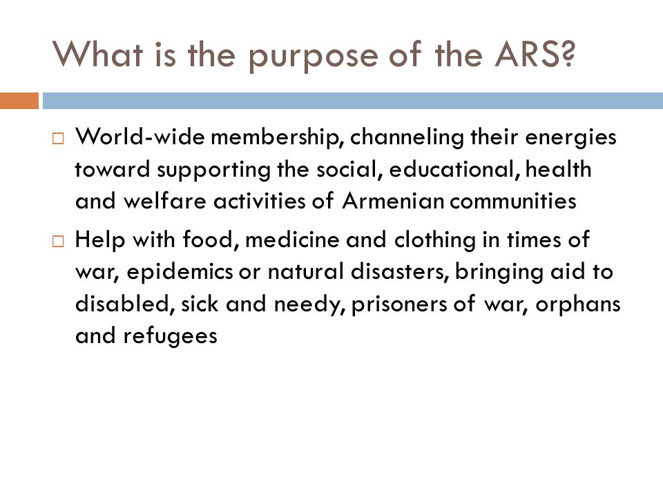 Ars And The Armenian Youth What Is Stands For What Is The Purpose Of Ars