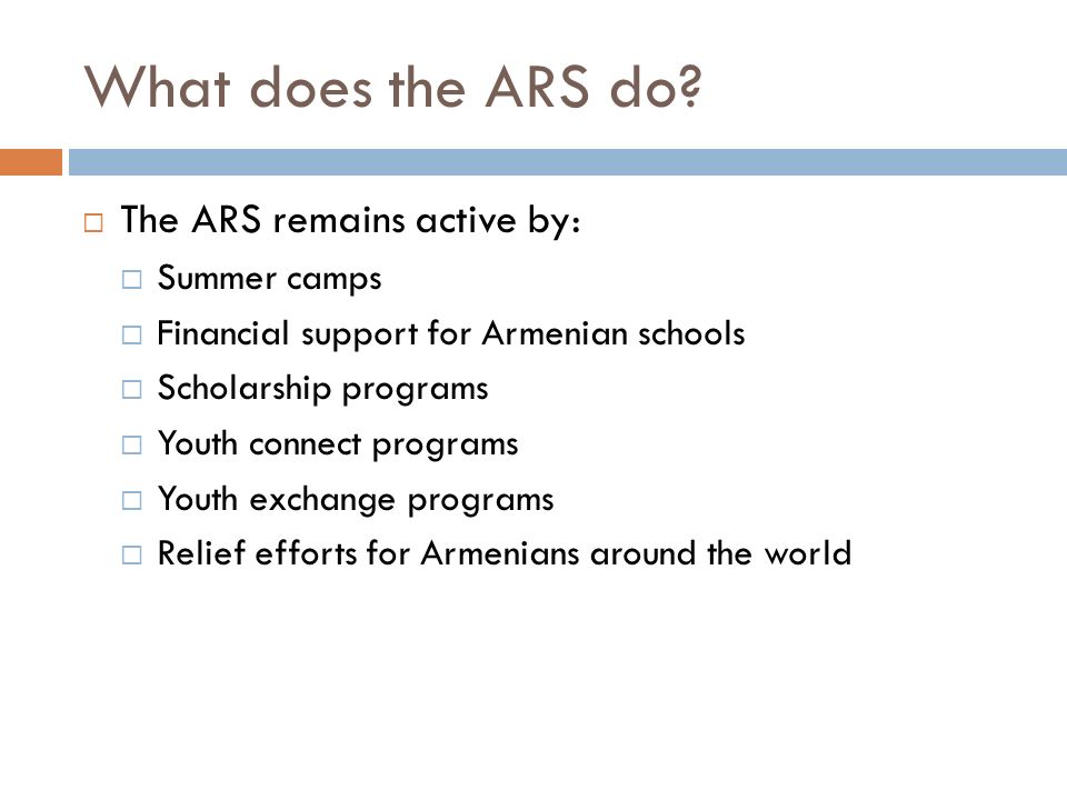 Ars And The Armenian Youth What Is Stands For What Does The Ars Do