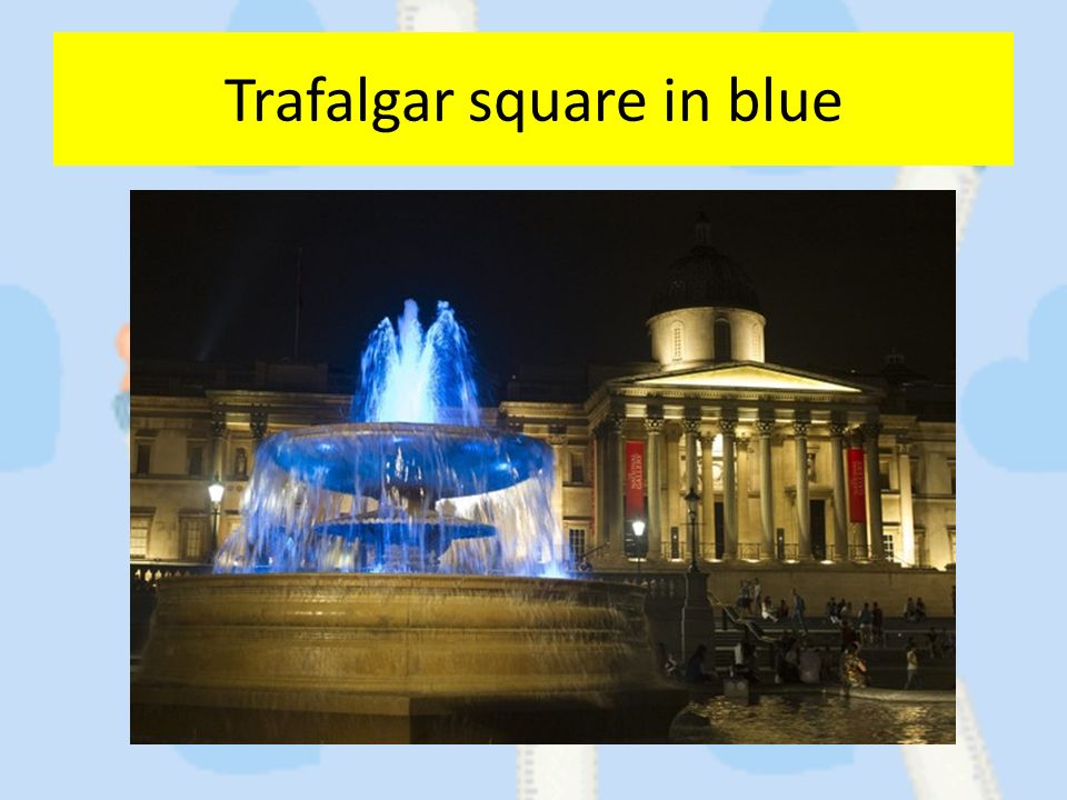 Trafalgar square in blue