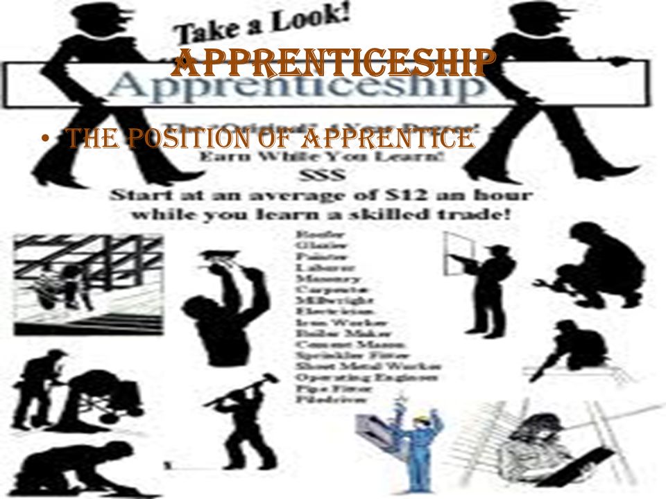 apprenticeship the position of apprentice