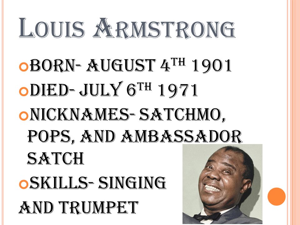 W HAT A W ONDERFUL W ORLD By Louis Armstrong