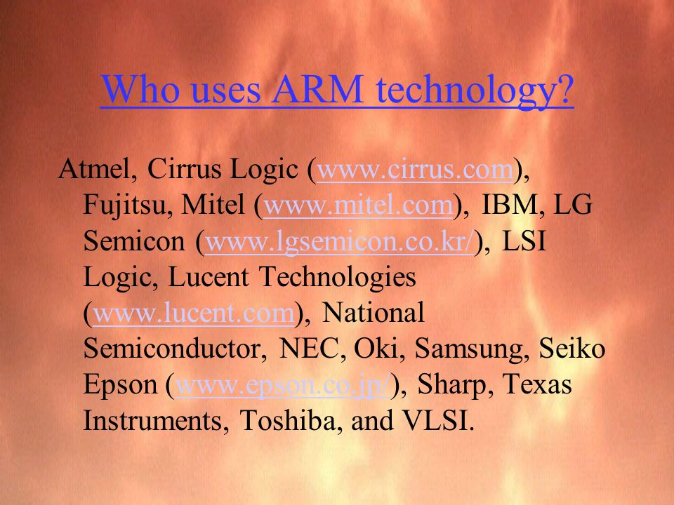 Presented By Rodney Fluharty Dec 07 Who Is Arm Advanced Risc Microprocessor Is The Industry S Leading Provider Of 16 32 Bit Embedded Risc Microprocessor Ppt Download