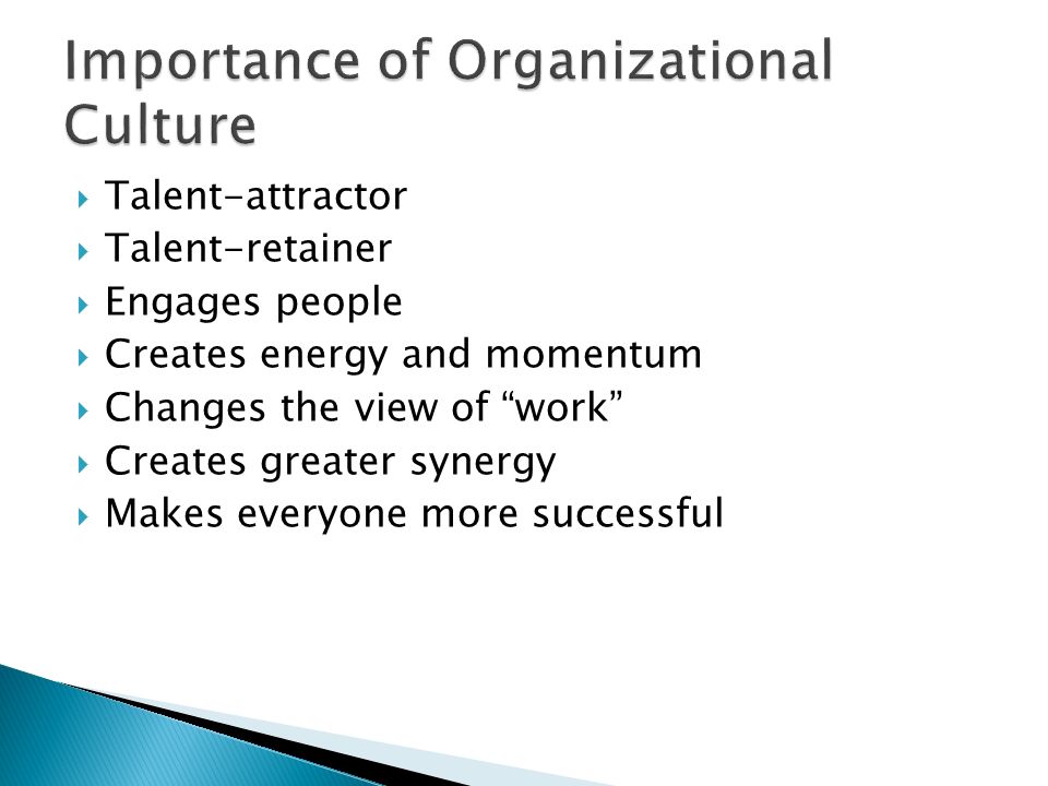 Organizational Culture is the totality of beliefs, customs, traditions and  values shared by the members of the organization.  It is important to  consider. - ppt download