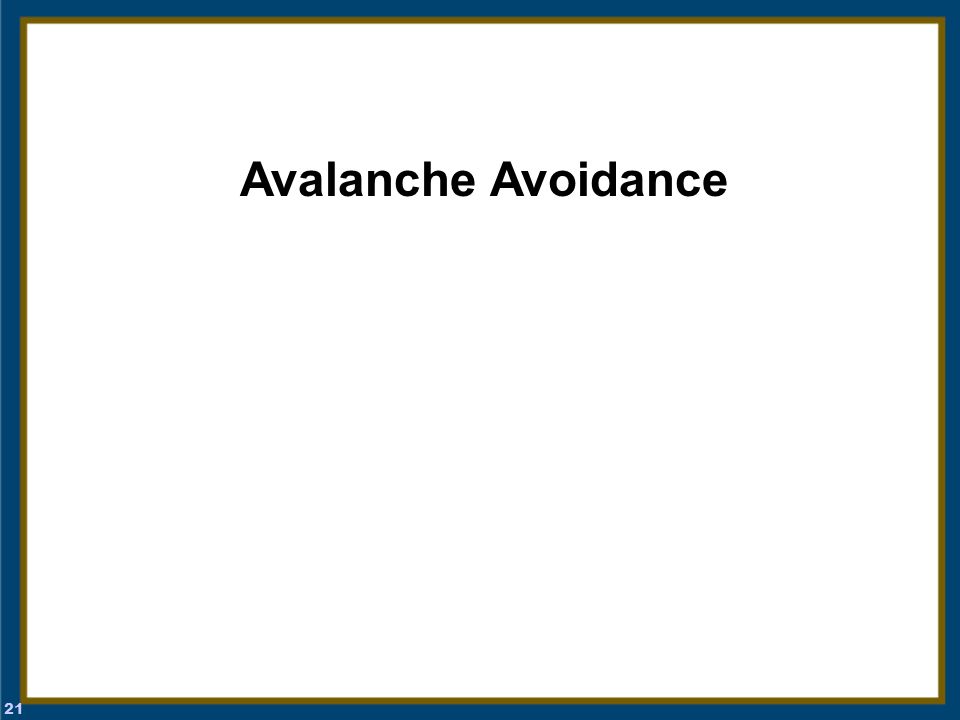 21 Avalanche Avoidance
