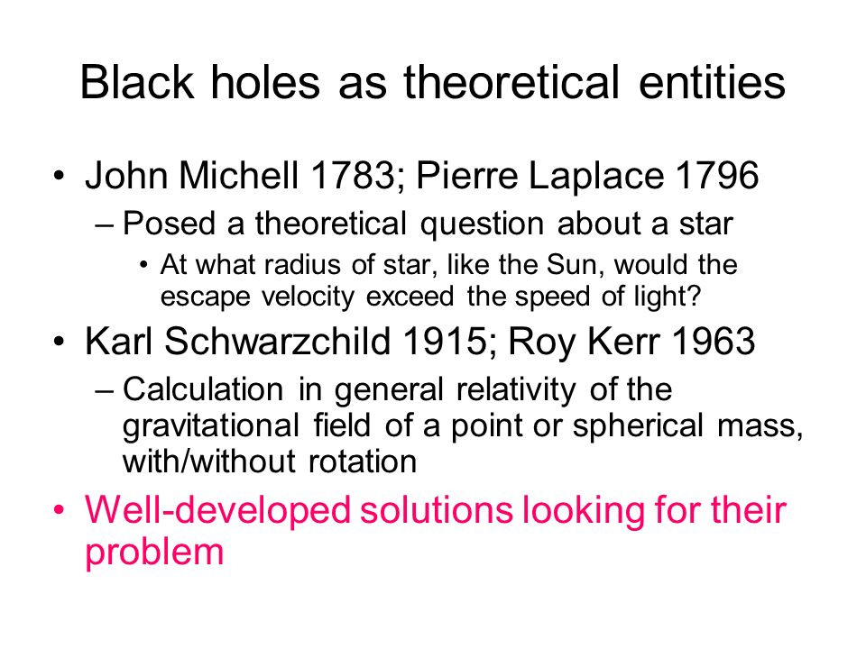 john mitchell black holes