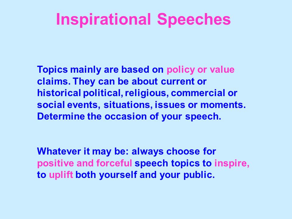 policy speech topics