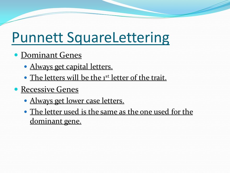 Punnett Squares Punnett squares allow you to predict the ratios or percentages of offspring possible in a cross.