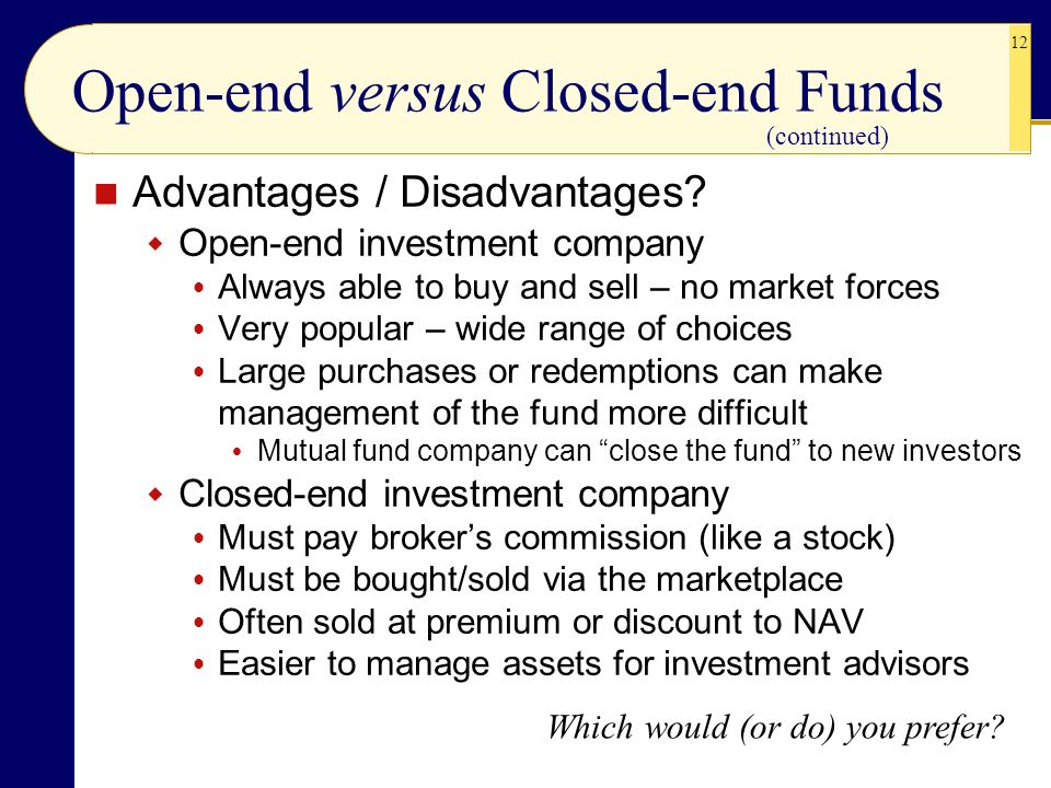 1 C HAPTER 4 Mutual Funds Chapter Sections Advantages and