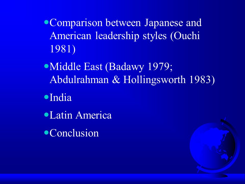 american and japanese leadership style