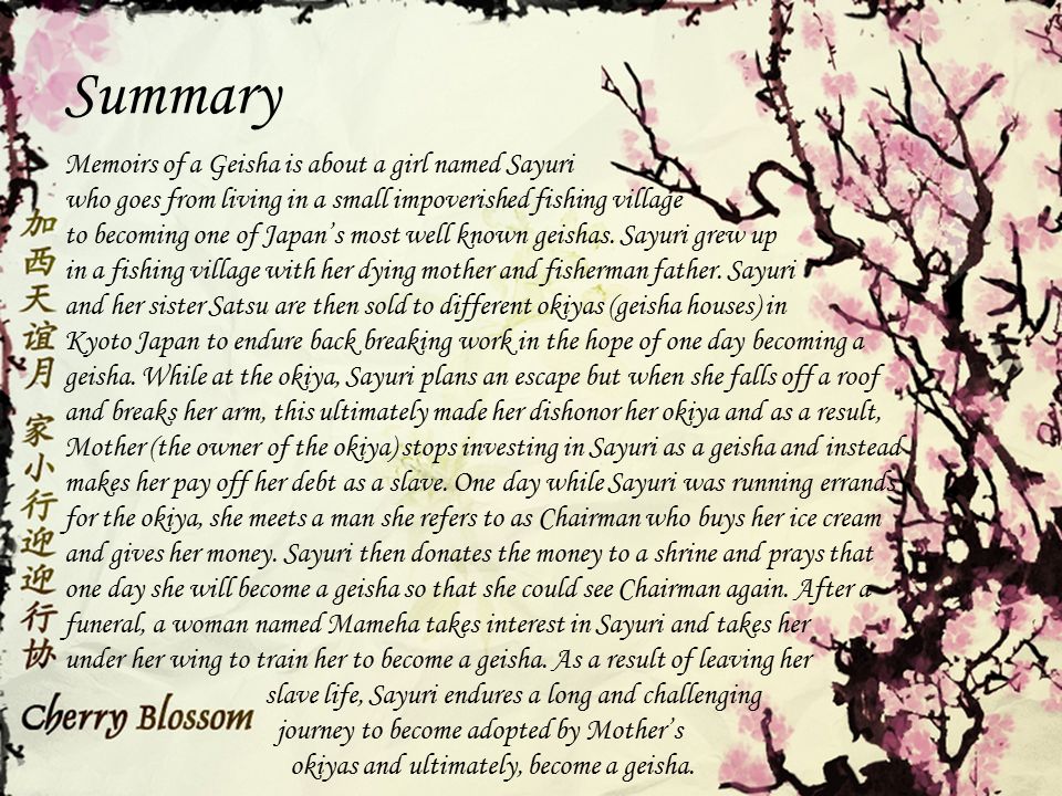 Memoirs of geisha by arthur golden Risk seem memoirs of geisha by arthur golden were
